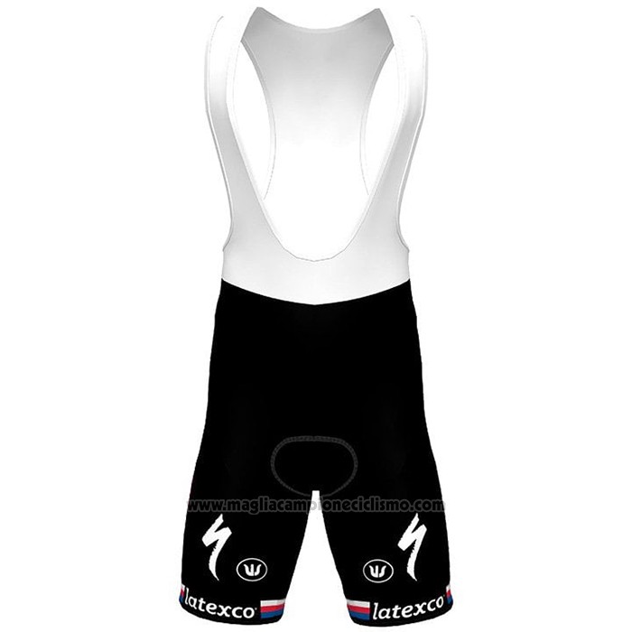 2021 Abbigliamento Ciclismo Deceuninck Quick Step Campione Neozelandese Manica Corta e Salopette